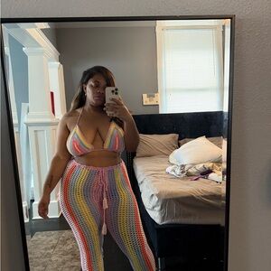 Colorful Crochet Bikini Set